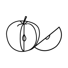 Apple Fruit Icon. Vector Design Illustration Sign.