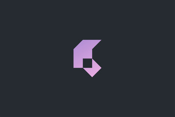 Minimal Modern Technology Abstract Letter Q Dark Background Logo Template
