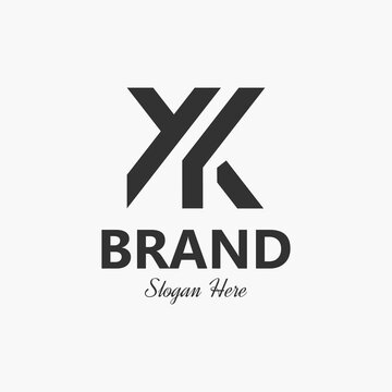 Letter YK Monogram Logo Vector Template
