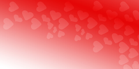 Abstract red background with hearts shape for valentine's day, greeting card, poster, Space for your text..