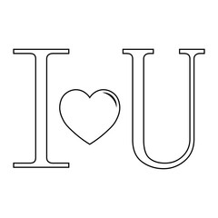 Simple illustration of heart icon for St. Valentines Day