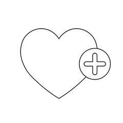 Simple illustration of heart icon for St. Valentines Day