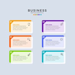  infographic steps flat design premium Vector Business Templates