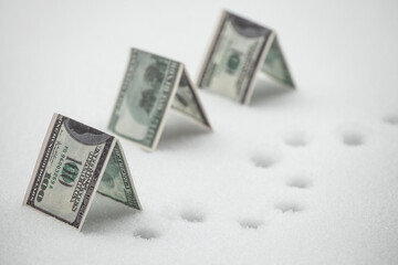 image of money snow background