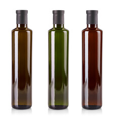 Colores olive oil bottles isolated on white background
