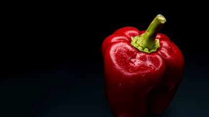 bell pepper on a dark background 