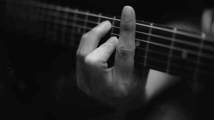 person playing guitar