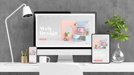 Responsive web design concept
