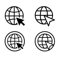 Internet  Vector Icon set. World Wide Web illustration sign collection. web site Symbol.