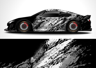 Abstract background racing sport car for wrap decal sticker design and vehicle livery