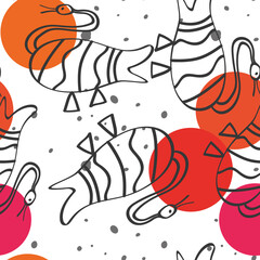 pattern african stylization birds for textile covers banners