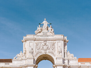 Fototapeta na wymiar Lisbon Famous Buildings | Architecture Travel Photography Print Portugal | Arco da Rua Augusta