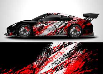Abstract background racing sport car for wrap decal sticker design and vehicle livery © graphicartstudio