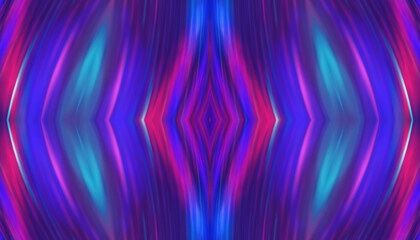 Dark abstract background with UV neon glow, blurred light lines, waves. Blue-pink neon light