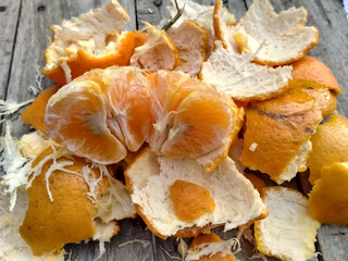 Oranges skin which are looking waste but mostly used in cosmetics.