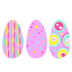 vector illustration holiday bright easter, easter eggs