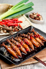 Asian cuisine braised squid