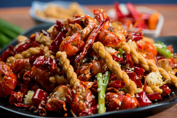 Asian gourmet spicy chicken