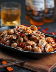 Spicy seafood and shell clams