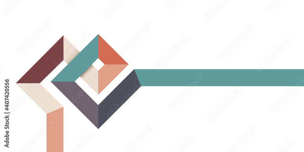Poster simple retro style banner design with lines, stylish minimal template design for headline