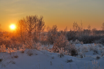 Evening on the Irtysh River, Omsk region, Siberia, Russia
