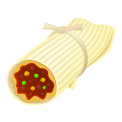 Tamale Recipe Emoji Vector Design. Asian Food Art Illustration. Snack Restaurant Traditional Product Clipart.
