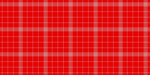 thin white threads on red Valentine day colors fabric texture of traditional checkered gingham seamless ornament, for plaid, tablecloths, shirts, clothes, dresses, tartan