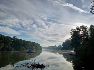 clouds over the river