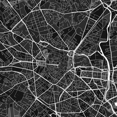 Montpellier, France dark vector art map