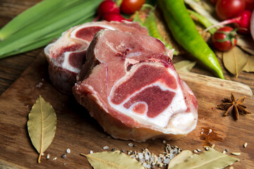 Top-quality beef on the cutting board