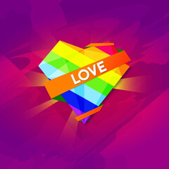 Homosexual, LGBT heart with love