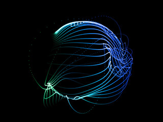 Spherical Particle Swirl Background