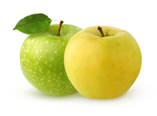 two Apple isolated on white background.