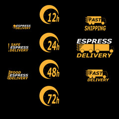 Fast delivery logo icons