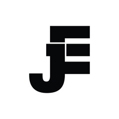 Letter JE simple logo design vector