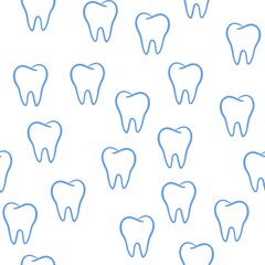 Pattern with teeth. Dental health. 