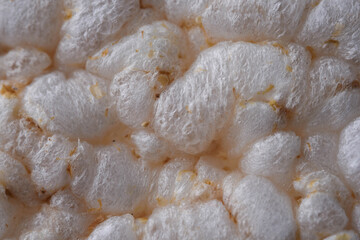 rice waffles in macro