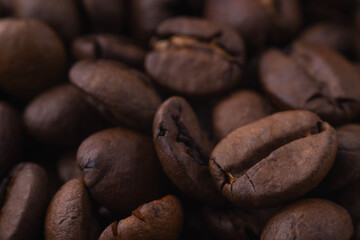 coffee beans background close up macro