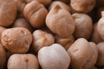 close up of chickpeas macro