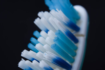 toothbrush close up in macro
