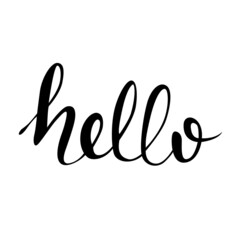 Hello lettering and calligraphy, Vector