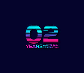 2 Year Anniversary Day background Concept