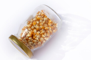 corn kernels in the jar