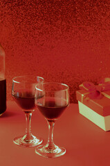 wine glasses with gift box