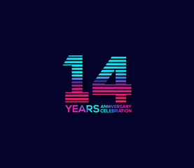 14 Year Anniversary Day background Concept