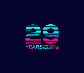 29 Year Anniversary Day background Concept