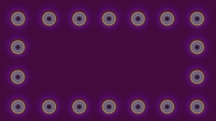 Abstarct purple background with frame of swirls illustration.