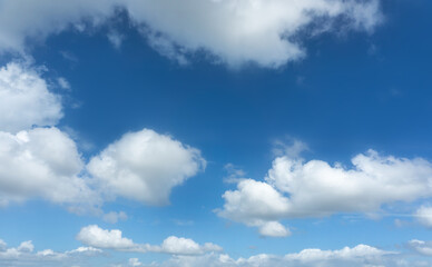 Naklejka na ściany i meble Outdoor high definition blue sky and white clouds background material