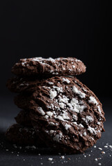 Chocolate Cookies With White Icing