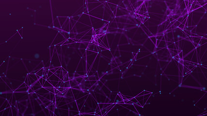 Abstract background of plexus lines. Network of lines. Connections. Technology background. 3d rendering.